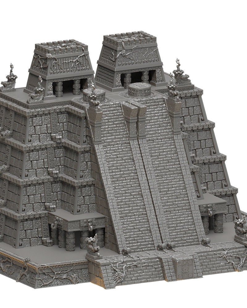 Tenochtitlan Temple Aztec Cuetzpal Lizard Aztec Lizardmen - 3d