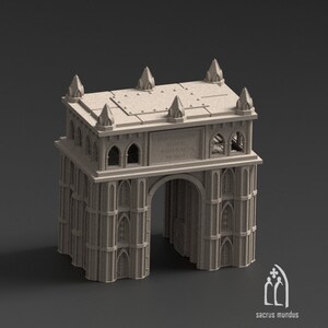 Augusta Archway Imperium Grim Gothic Building - 3d Printed Scenery for wargames wargaming 28mm 32mm 35mm