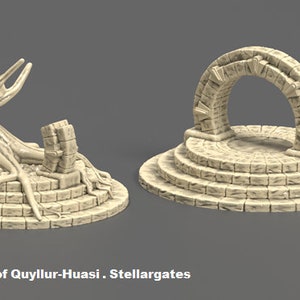 Stellar Gates Realmshape Ruins Base Aztec Cuetzpal Lizard Aztec Lizardmen - 3d Printed Scenery for wargames wargaming 28mm 32mm 35mm