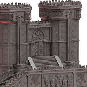 Ishtar Gate Magmhôrim Chaotic Dwarf Fire - 3d Printed Scenery for wargames wargaming 28mm 32mm 35mm
