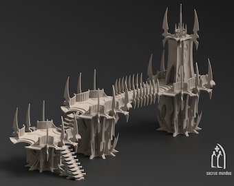 Bridge Platform - Arlengrad Future Dark Space Elf Xenos Planet - 3d Printed Scenery for wargames wargaming 28mm 32mm 35mm
