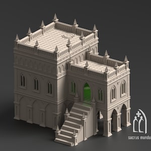 Mansion C - Emerita Gothic World - 3d Printed Scenery for wargames wargaming 28mm 32mm 35mm