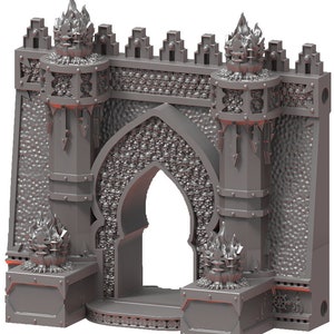 Small Wall Gate Magmhôrim Chaotic Dwarf Fire - 3d Printed Scenery for wargames wargaming 28mm 32mm 35mm