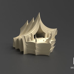Irazar Theater - Dark Future Elven Space - 3d Printed Scenery for wargames wargaming 28mm 32mm 35mm