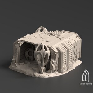 Comms Module Ruins - Galutia Zerg Xenos Infested World  - 3d Printed Scenery for wargames wargaming 28mm 32mm 35mm