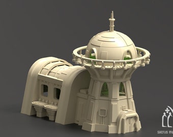 Future Futurama Futuristic Planet Segmentum Express Building - 3d Printed Scenery for wargames wargaming 28mm 32mm 35mm