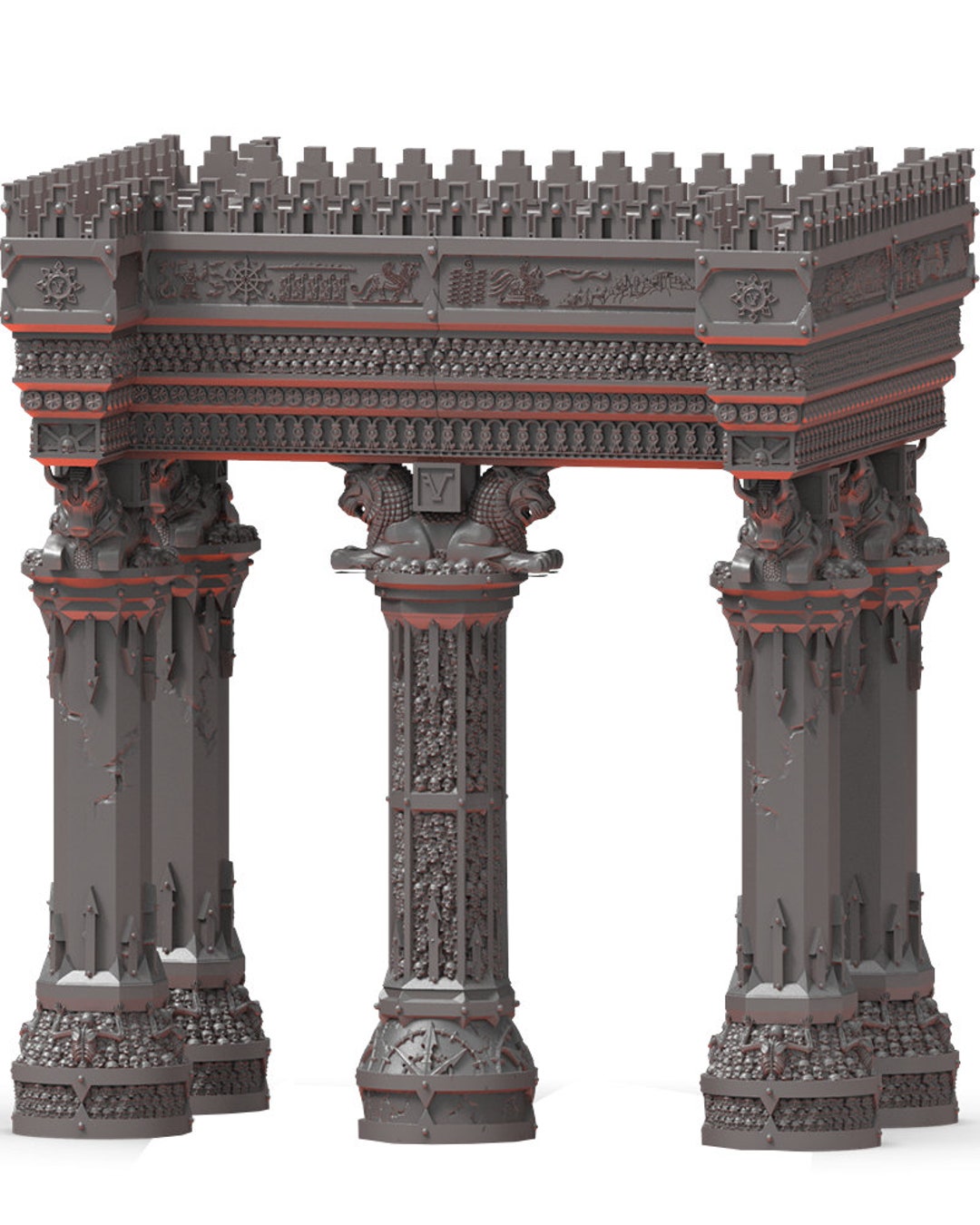 Dwarfed Column Ziggurat Columns Magmhôrim Chaotic Dwarf Fire - 3d Printed Scenery for ...