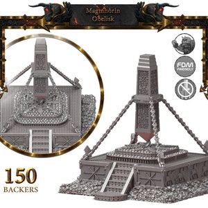 Skull Obelisk Khorne Altar Magmhôrim Chaotic Dwarf Fire - 3d Printed Scenery for wargames wargaming 28mm 32mm 35mm