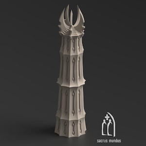 Tall Tower - Arlengrad Future Dark Space Elf Xenos Planet - 3d Printed Scenery for wargames wargaming 28mm 32mm 35mm