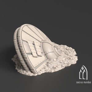 Space UFO UFO - Warpzel Orc Space World - 3d Printed Scenery for wargames wargaming 28mm 32mm 35mm