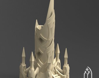 Irazar Algolian Tower Dark Future Elven Space - 3d Printed Scenery for wargames wargaming 28mm 32mm 35mm