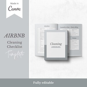 Airbnb Cleaning Checklist Template made in Canva | Airbnb Printable Checklist