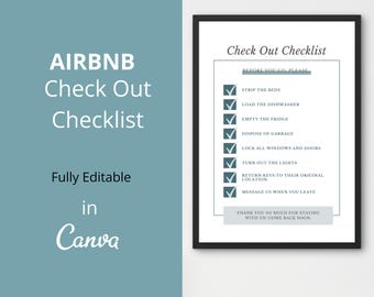 Airbnb Checkout Checklist Template - Short Term Rental
