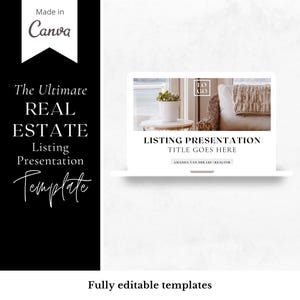 The Ultimate Real Estate Listing Presentation Template made in Canva | Real Estate Agent Listing Presentation Template