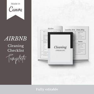 Airbnb Cleaning Checklist Template made in Canva | Airbnb Printable Checklist