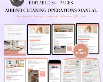 Airbnb Cleaning Operations Manual with Videos and QR Codes