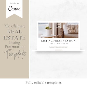 The Ultimate Real Estate Listing Presentation Template made in Canva | Real Estate Agent Listing Presentation Template