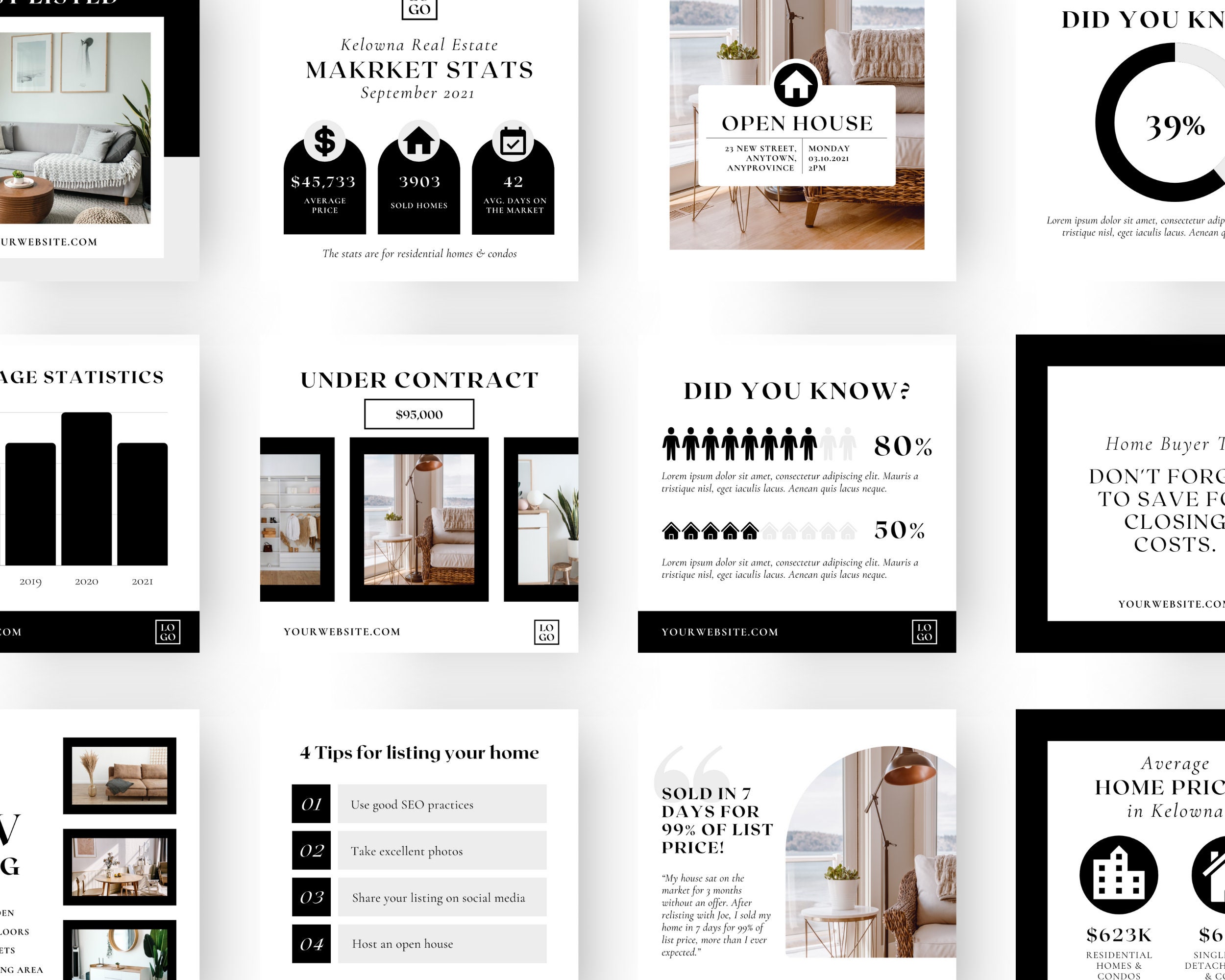 The Ultimate Real Estate Bundle Template Made in Canva | Realtor ...