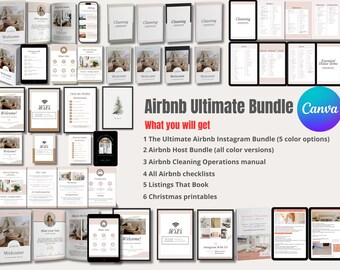 Airbnb Ultimate Bundle with 6 Different Bundles Included - Short Term Rental Marketing Templates