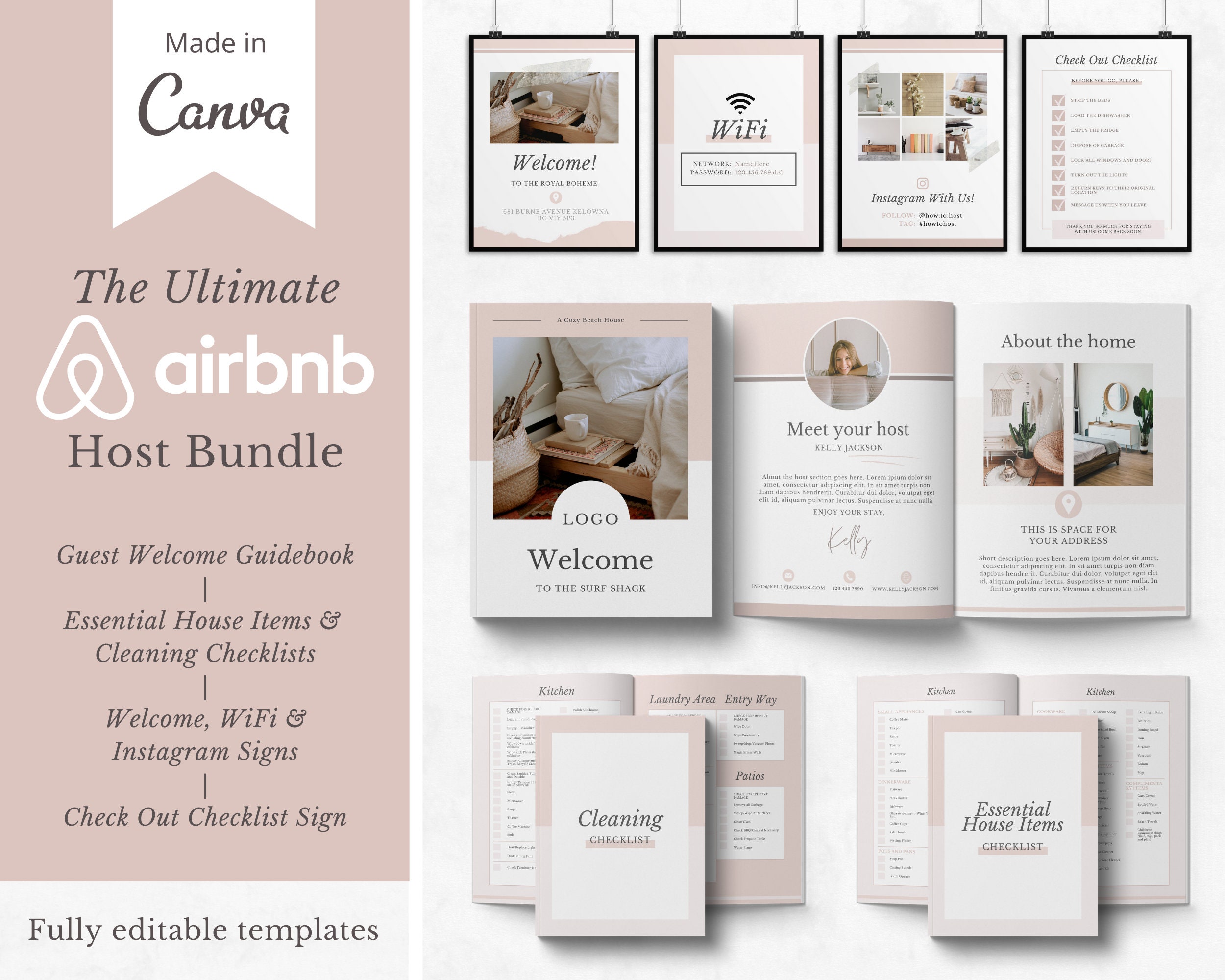 The Ultimate Airbnb Host Bundle Template Made in Canva Etsy UK The Ultimate Airbnb Host Bundle Template Made in Canva Etsy UK