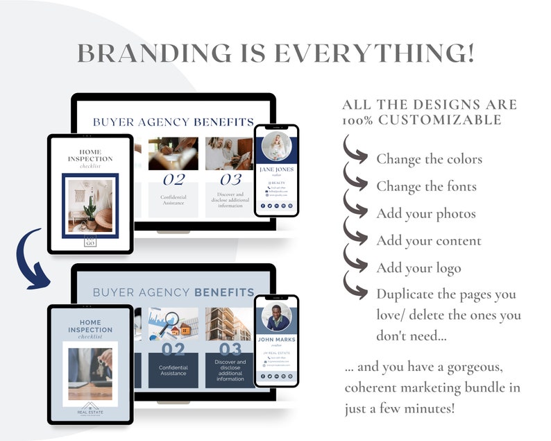 The Ultimate Real Estate Bundle Template Made in Canva | Realtor ...