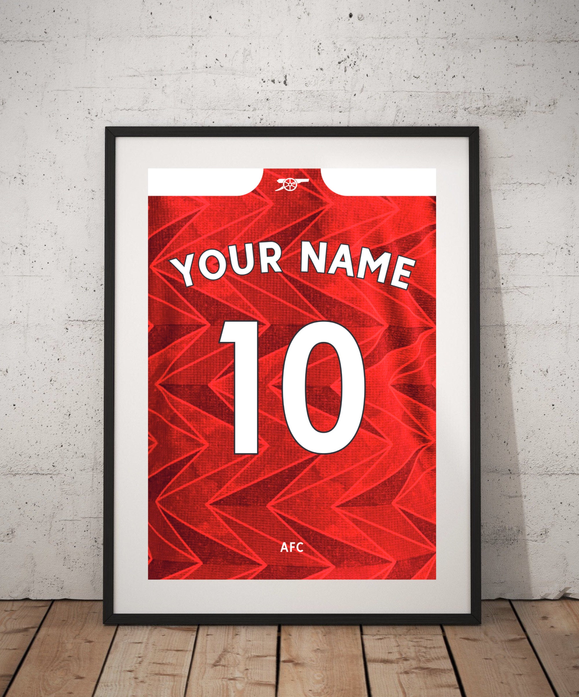 Custom Football Wall Art Arsenal Fc 2020/21 Home Kit Etsy