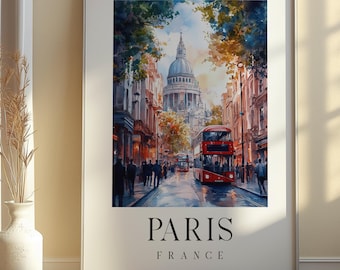 Paris Poster Paris Travel Print France Wall Art French Travel Print Tour Decor Print Paris Gift