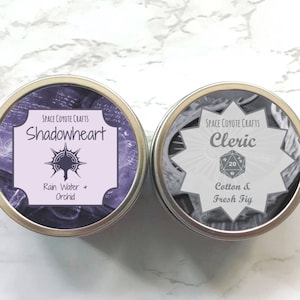 Shadowheart & Cleric Class 4 Ounce Soy Candle Set