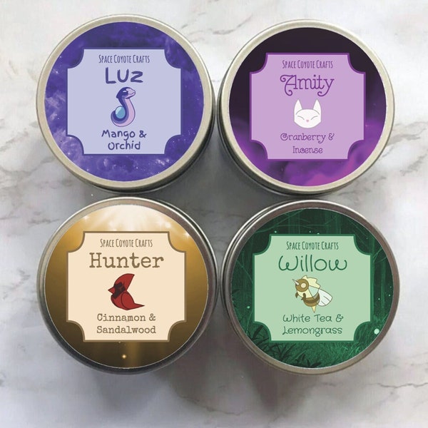 Owl House Character Candle Set // 4 Oz Soy Candle - Fandom Soy Candles - Disney Soy Candle - LGBT Fandom - Lumity Soy Candle