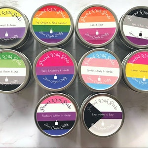 OLD DESIGN Pride Flag 4 Ounce Soy Candle Set