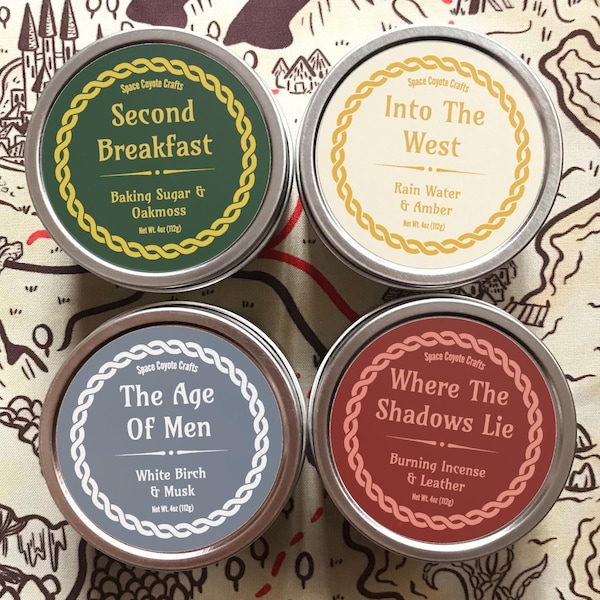 Juego de velas de soja de 4 onzas de alta fantasía