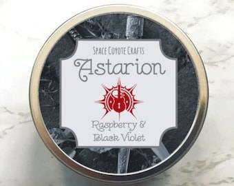 Astarion Candle // 4 Ounce Soy Candle - Fantasy Soy Candle - DnD Soy Candle - Raspberry Soy Candle - Floral Soy Candle