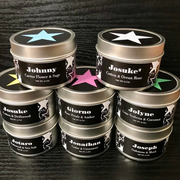 JJ Family Candles // 4 Ounce Soy Candle - Anime Soy Candles - Fruity Soy Candles