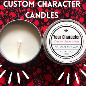 CUSTOM CHARACTER CANDLES - 4 oz and 2 oz Available