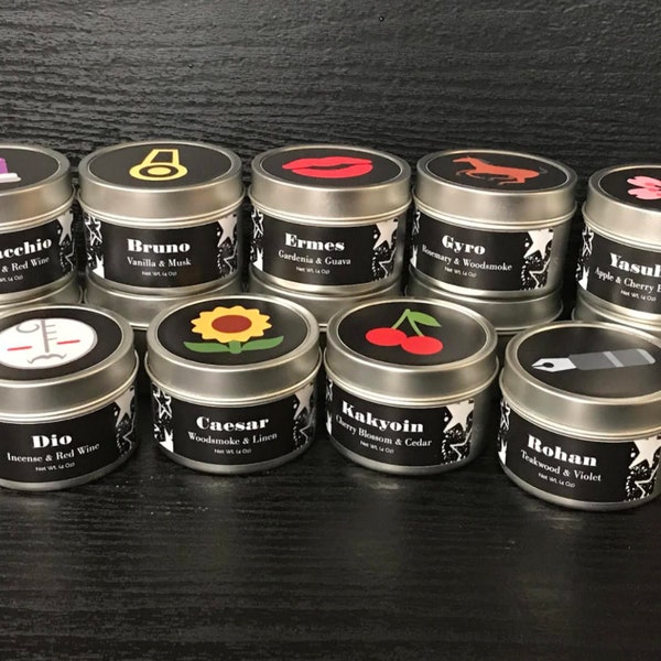 JJ Bro Candles // 4 Ounce Soy Candle - Anime Soy Candles - Fruity Soy Candles