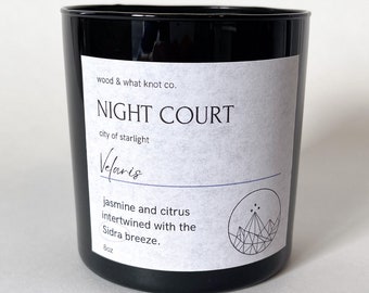 ACOTAR Night Court Candle / Velaris merch / Prythian merchandise / Sarah J Maas / Rhysand / A Court of Thorns and Roses