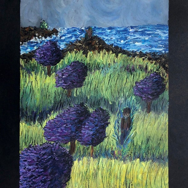 Windswept Beach Scene Etsy