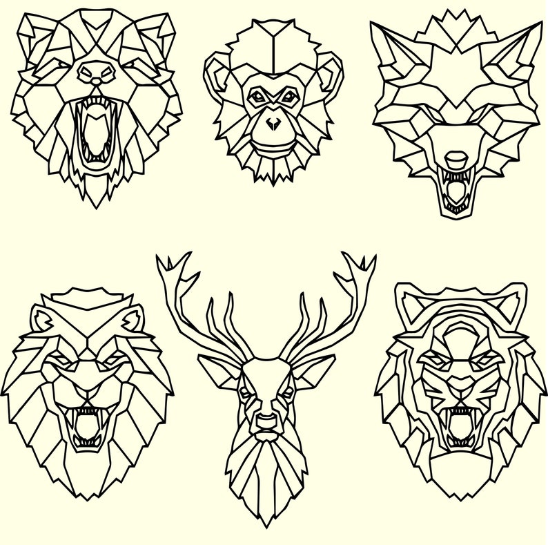 Download Geometric animals Svg Svg file Dxf files for laser plasma ...