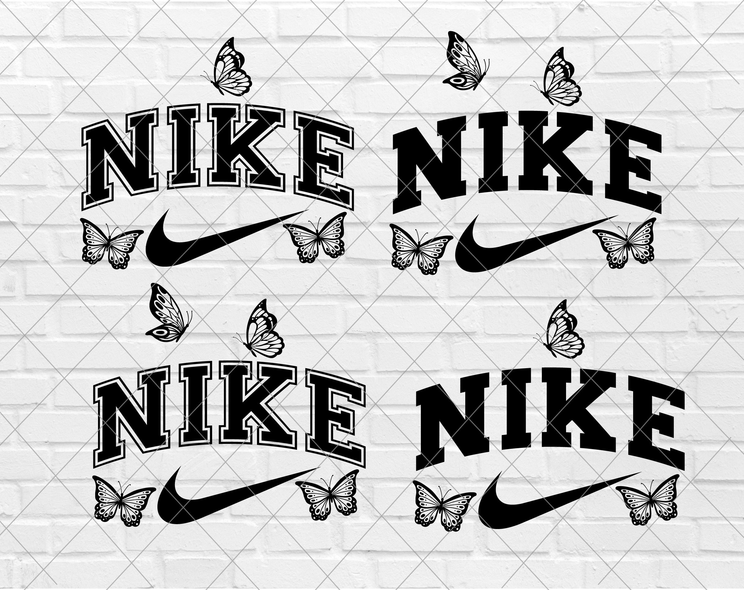 Download Nike Schmetterling Vintage Umriss Logo Nike Swoosh Bundle ...