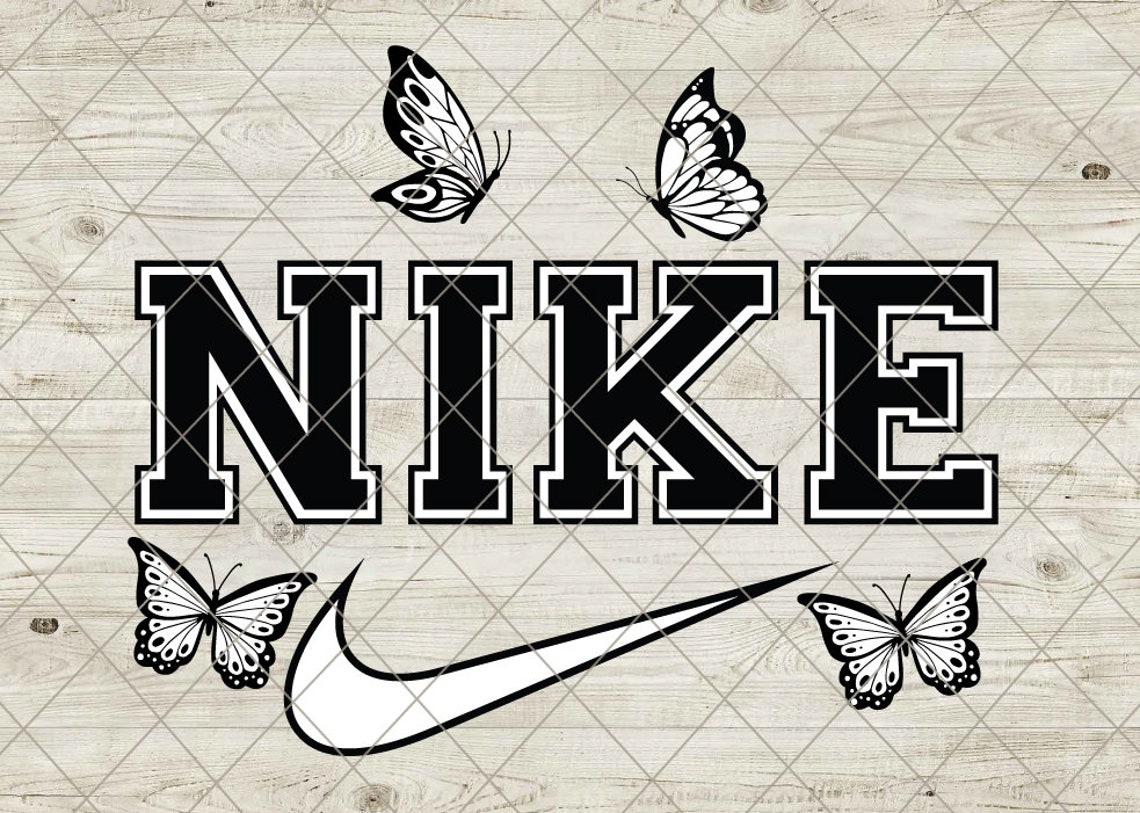 Nike Butterfly Vintage Outline Logo Nike Swoosh Bundle Design | Etsy