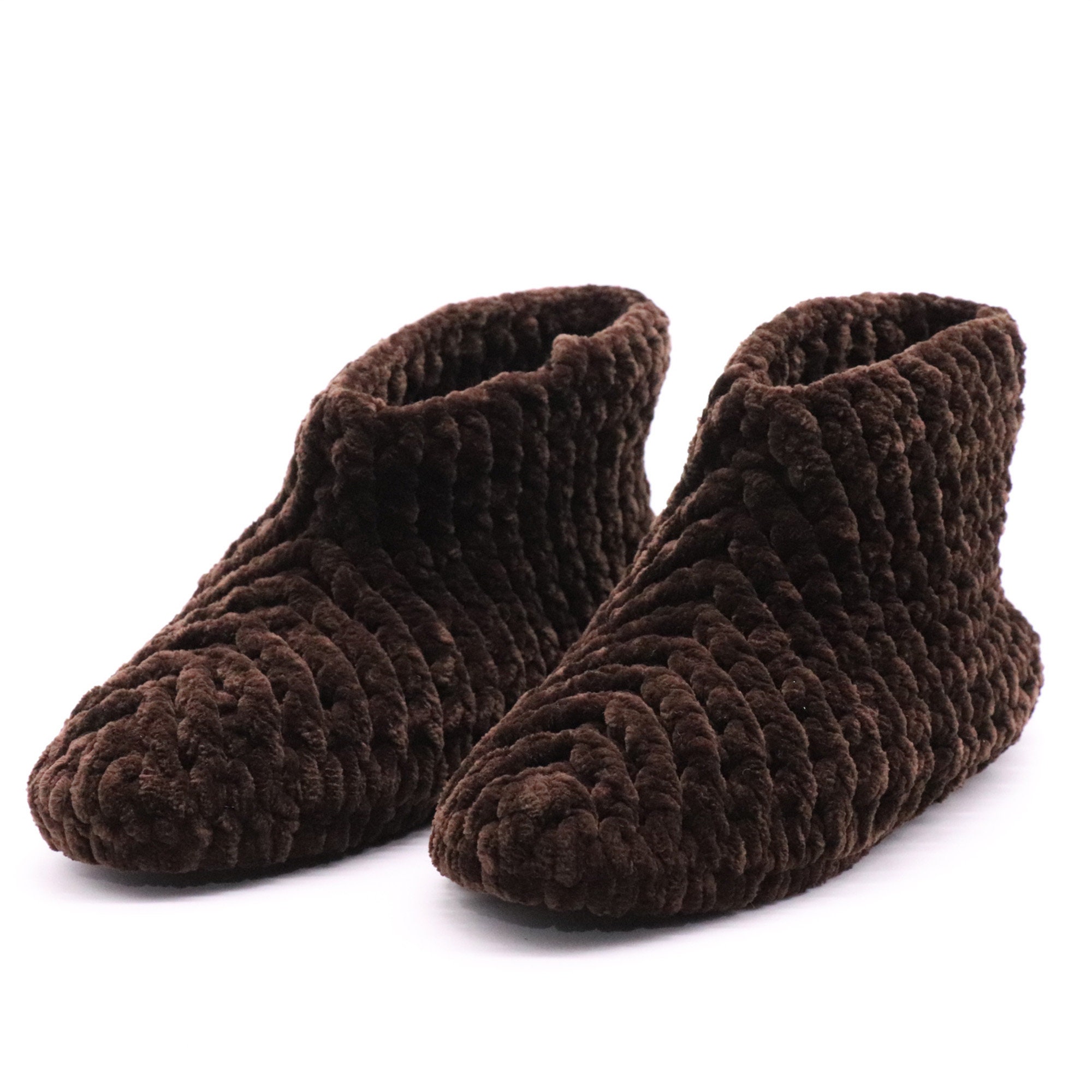 Zapatillas de punto marrones calcetines/zapatillas de mujer/botas de zapatillas de mujer/zapatillas/botas de zapatillas/zapatillas para mujer/zapatill