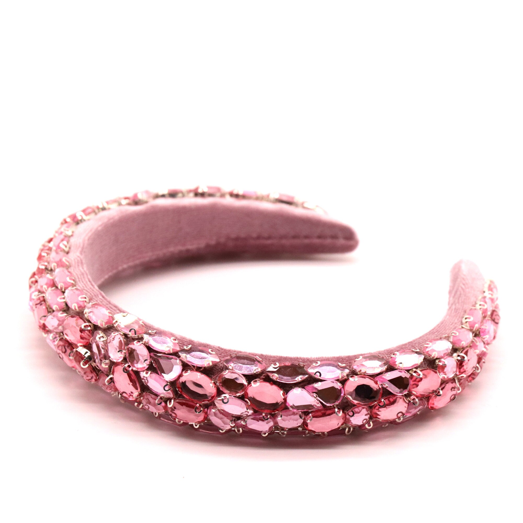 Pink Crystal Crown / Headbands / Wedding Hair Accessories 