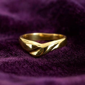 Sleek Gold Brass Ring, Polished Smooth Design, Elegant Minimalist Jewelry, Statement Ring for Men or Women, Classic Gift for Him or Her