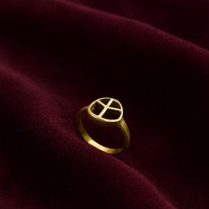 Peace Sign Brass Ring | Bohemian Hippie Jewelry | Handmade Boho Brass Ring | Retro 70s Style Statement Ring