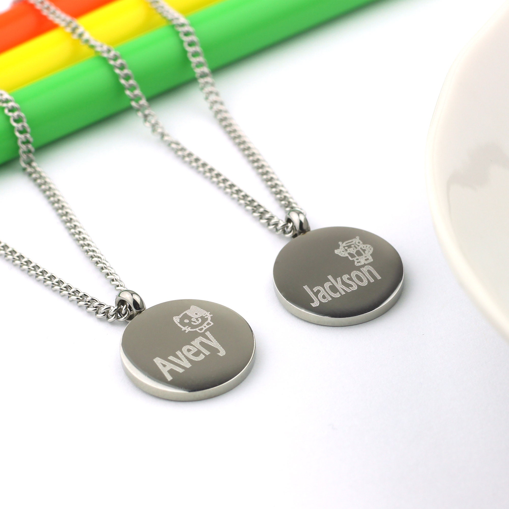 Little Girls Necklace Kids Necklace Baby Personalized Etsy