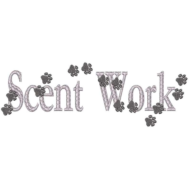 Embroidered Scent Work Paw Print Hooded Sweatshirt Perfect Gift for the