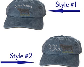 Black Angus Beef Bull Cattle Ranch Cattle Co. Name Custom Embroidery Baseball Style or Knit Lined Caps Family Farm Logoed Apparel
