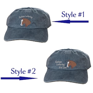 Clydesdale Draft Work Shire Horse Ranch Farm Name Custom Embroidery Baseball Style Cap Knit Hat Family Farm Logoed Apparel