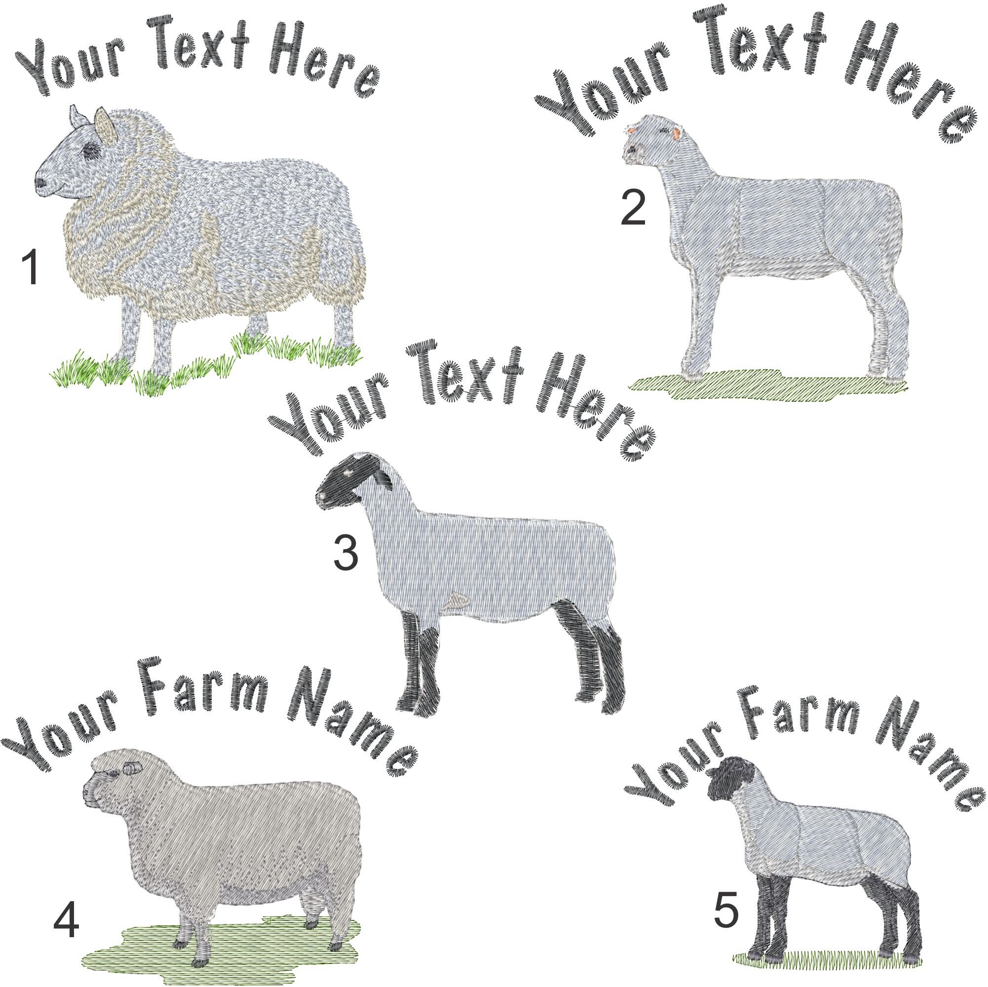 Custom Embroidery Sweatshirts Sheep Lamb Custom Farm / Name - Etsy