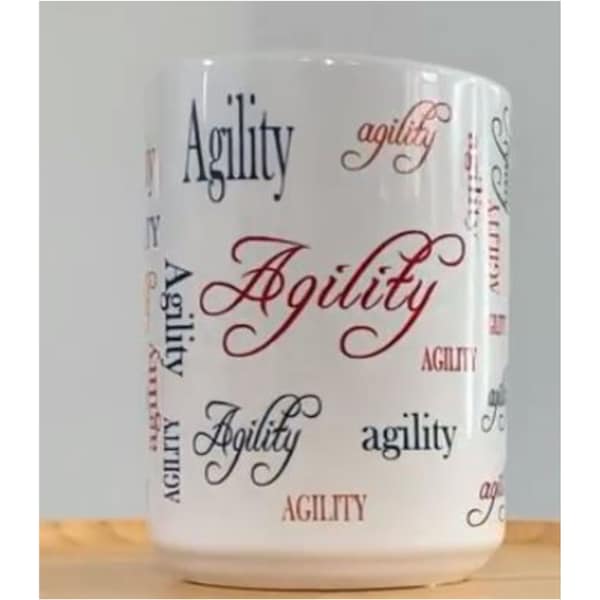 Agility Obedience Rally Scent Work Fast CAT  Warp Around 15oz. White Ceramic Mug with White Box 4 different styles Show your Love Dog Sports